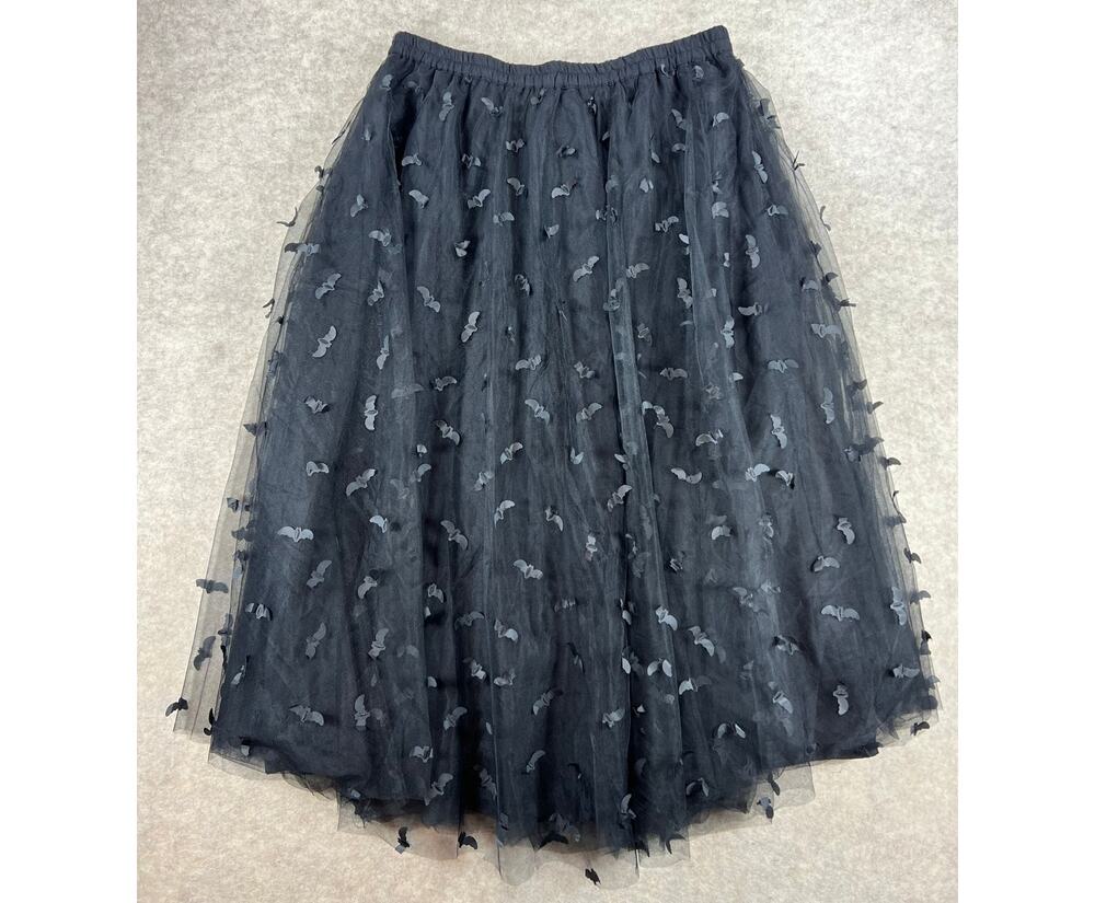 Smocked Sweets Bou-jee Bat Women's Midi Skirt 3D Tulle Size XXL